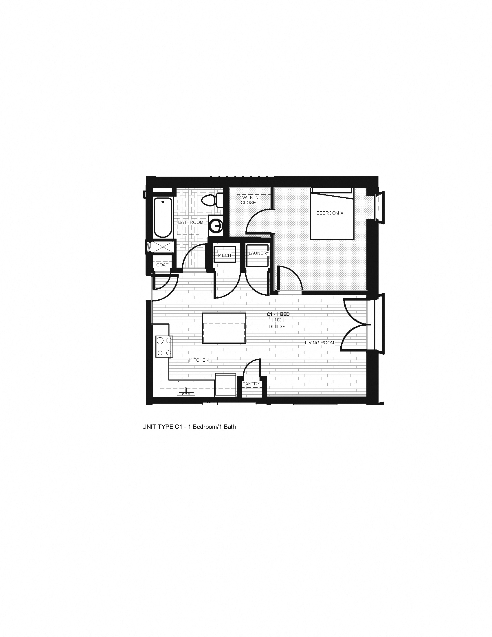 Franklin Lofts and Flats Floor Plan Diagram C1